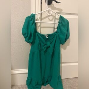 Green babydoll dress from dilliards